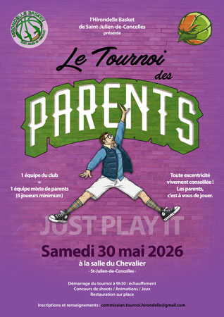 🏀 Tournoi des parents le 30 mai 🏀